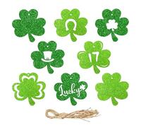 Decorazioni per il giorno di San Patrizio - Set di 8 palline festive - Trifoglio appendibile decorazione da parete per centrotavola irlandese decorazione vaso irlandese