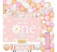 Decorazioni per il primo compleanno a margherita - Isn't She Lovely Isn't She Onederful sfondo torta topper con margherita palloncino ghirlanda arco kit, boho hippie primo compleanno forniture