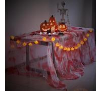 Decorazioni per interni di Halloween Decorazioni per scena di Halloween, gotico avvolto labirinto fuga festa puntelli ragno (B, 75 x 500 cm)