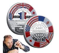 Decorazioni per l'80 ° anniversario del D-Day, moneta della seconda guerra mondiale, decorazioni commemorative per il D-Day 80th, D-Day 80th of Normandia, compleanno della seconda guerra mondiale, ecc