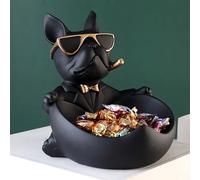 Decorazioni per la casa Figurina di cane freddo Statua di cane Scatola di immagazzinaggio Ornamento di animale Artigianato in resina Scultura d'arte Figurina Decorazione della casa Regalo