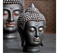 Decorazioni per la casa Ornamenti Regalo Statuetta di Buddha Ornamenti Zen in Resina Antica Prima casa di Buddha Decorazione Yoga Testa di Buddha Statua di Buddha Ornamento (Dimensioni: 17x15x25 cm)