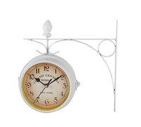 Decorazioni per la casa, Orologi da parete retrò Orologio da parete con orologio digitale da parete in metallo muto per soggiorno su due lati
