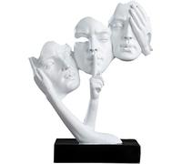 Decorazioni per La Casa Statue Astratte, Tre Re Magi Scultura Accenti di Oggettistica per La Casa, Non Vedere Il Male, Non Sentire Il Male, Non Parlare del Male, Figurine Umane Ornament, White