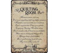 Decorazioni per la celebrazione della vita, cucito, la mia stanza da quilting, regola, cartello in latta, bar, pub, garage, ristorante, caffetteria, decorazione da parete per la casa, poster artistic