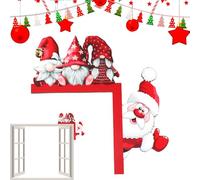 Decorazioni per La Cornice 'Angolo della Porta di Natale,Decorazione per L'angolo in Legno Decorazioni per Lo di Babbo Natale Cartello con Cornice Unica E Carina | Ornamento per Festival Dec