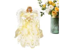 Decorazioni per la parte superiore 'alberodi Natale - Centrotavola festivo 3D, ornamento per angelo con vestito dorato | Elegante angelo 'alberodi Natale, puntale decorativo per alberodelle