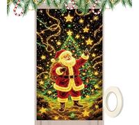 Decorazioni Per La Porta Di Natale - 178x89 cm Cartello Fluorescente Natalizio | Stendardo Per Porta Anteriore Della Famiglia | Per L'Interno L'Esterno Il Giardino E La Casa Invernale