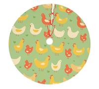 Decorazioni per l'albero di Natale con grembiule spesso e motivo a forma di pollo dei cartoni animati, per Halloween, Ringraziamento e Natale