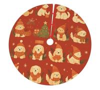 Decorazioni per l'albero di Natale con grembiule spesso, motivo: cane di Natale dei cartoni animati, di Halloween e del Ringraziamento