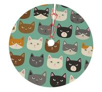 Decorazioni per l'albero di Natale con simpatici gatti dei cartoni animati, grembiule spesso per Halloween, Ringraziamento e Natale