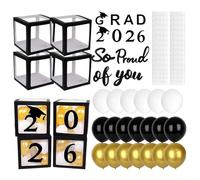 Decorazioni per Laurea 2026,di Palloncini e Scatole di Confetti - Addobbi per la tua festa di diploma 2026,per Riunioni all'interno della Scuola Superiore, Portico Esterno, Aula Domestica