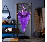 Decorazioni per le streghe di Halloween - Attivazione del suono illuminata Attivazione sospesa che si parla di streghe, sospesa con voce | PROP ANIMATO PER LA PATURA PATIO NEGLI ALTRO CHE COLLE