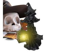 Decorazioni per le streghe di Halloween - Statua illuminata spettrale da 7 pollici per tavolo, scrivania con funzione di visualizzazione, fulcro per, soggiorno, camera da letto, patio, scaffale