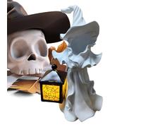 Decorazioni per le streghe di Halloween - Statua illuminata spettrale da 7 pollici per tavolo, scrivania con funzione di visualizzazione, fulcro per, soggiorno, camera da letto, patio, scaffale