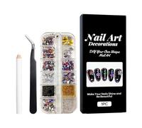 Decorazioni per le Unghie Kit Di Strass Cristalli E Perle Con Forme