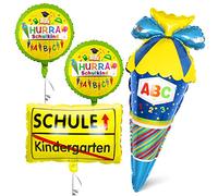 Decorazioni per l'iscrizione Scolastica per Bambini e Ragazze, Palloncino Candy a Triangolo Blu, Set di Decorazioni Palloncino in Alluminio per l'inizio Della Scuola