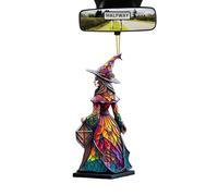 Decorazioni per lo Specchietto Retrovisore 'Auto - Decorazione Streghe per Specchietto Auto - Ornamento in Acrilico 2D Divertente con Figura di per Halloween per Uomini e Donne