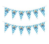 Decorazioni per l'Oktoberfest, stendardo, 26 Ft Bavarian Wall Decor Banner | Forniture per Festival della birra, Segno di fascio di ghirlande per giardino, bar, casa, , esterno interno