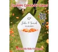 Decorazioni per l'uscita della cerimonia di matrimonio all'aperto e per il corteo nuziale, personalizzabili con i nomi della coppia, la data del matrimonio e testo/simboli personalizzati Carta tessile
