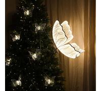 Decorazioni per matrimoni con farfalle, pizzo bianco chiaro, in piedi, a led, 3 colori, per caricamento stradale, decorazioni per feste, Natale, Capodanno