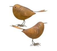 Decorazioni Per - Mini Figurine Di In Ferro Rustico Da 2 Pezzi | Simpatico Set Di Ornamenti Da Giardino Impermeabili | Statua Di Animale In Metallo Battuto Per Il Cortile Di Casa | Per