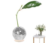 Decorazioni per palline da discoteca, diametro 15 cm, mini palline da discoteca, dettagli con foglie finte, decorazione da appendere, vivace accento per feste, per tavolo, casa, matrimoni, bar