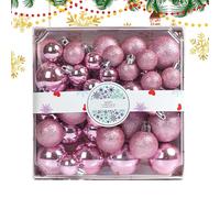 Decorazioni per palline di Natale, 44 pezzi Ghirlande glitterate per interni decorative, palline da appendere per albero di Natale Corridoio da giardino e spazio esterno