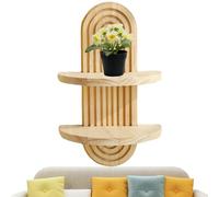 Decorazioni Per Pareti Di Scaffale Boho - Scaffali In Legno | Organizzatore Del Supporto Per Candele Arcobaleno Estetico Vintage, Display Stand Per Nursery Lavaundry Apartment Entryway Vanity Desk Bot