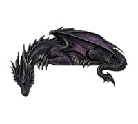 Decorazioni per Porta Ornamento Gotico Medievale Realistico Senza Trapano | Drago Dormiente Topper per Angolo Porta Per Soglia Finestra Sala Giochi Casa Corridoio Baita Patio Ingresso Viola