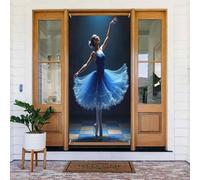 Decorazioni per porte - Classy Ballet Blue Print No.16 Primavera Estate Striscione per porta anteriore, Autunno Inverno Segnale Copertura Banner Appeso Sfondo per esterni Interni Eve Decor Forniture