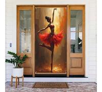 Decorazioni per porte - Classy Ballet Red Print No.8 Autunno Inverno Porta Banner per Anteriore, Primavera Estate Segnale Copertura Banner Appeso Sfondo per Esterno Interno Eve Decorazione da Parete