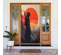 Decorazioni per porte - Cool Classic Samurai Moon Print No.23 Autunno Inverno Porta Banner per Anteriore, Primavera Estate Segnale Copertura Banner Appeso Sfondo per Esterno Interno Eve Decorazione da