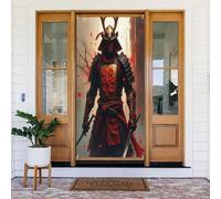 Decorazioni per porte - Cool Classic Samurai Stampa No.5 Primavera Estate Porta Banner per Anteriore, Autunno Inverno Segnale Copertura Banner Appeso Sfondo per Esterno Interno Eve Decorazione da