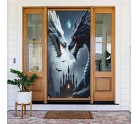 Decorazioni per porte - Cool Dragon Bat Print No.399 Autunno Inverno Striscione per porta per davanti, Primavera Estate Segnale Copertura Banner Appeso Sfondo per esterni Interni Eve Decorazione da