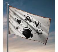 Decorazioni per porte della camera da letto, esplorando il mondo dei giochi e dello streaming, bandiera per garage, decorazione per uomini, dormitorio per ragazze (152 x 244 cm)