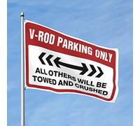 Decorazioni per porte della camera da letto V-Rod solo parcheggio bandiera studente atleta bandiera divertente caccia regali (dimensioni: 152 x 244 cm)