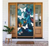 Decorazioni per porte, farfalle per porta, sfondo stagionale per portico, sfondo per foto, sfondo per feste, per interni ed esterni, giardino, striscione da appendere 80 x 180 cm