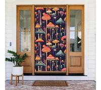Decorazioni per porte - Fungo colorato 1 stampa autunno inverno banner porta per davanti, copertura per cartello primaverile estivo banner da appendere per esterni interni ed esterni decorazione da