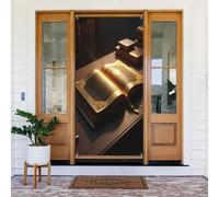 Decorazioni per porte - Libro luminoso stampa oro n. 30 banner per porta autunno inverno per davanti, copertura per cartelli primaverili ed estivi da appendere per esterni e interni, decorazione da