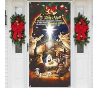 Decorazioni per porte natalizie a tema Gesù Banner per porta d'ingresso all'aperto e interno decorazione da appendere alla porta di Natale per casa parete portico celebrazione natalizia