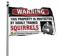 Decorazioni per porte per camera da letto Attenzione Questa proprietà è protetta da una bandiera di scoiattolo altamente addestrata, decorazione per la stanza da uomo (60 x 90 cm)