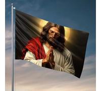 Decorazioni per porte per camera da letto figura orante con aureola e accappatoio bandiera accessori casa bar poster cool per ragazzi (152 x 244 cm)