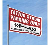 Decorazioni per porte per camera da letto tatuaggio studio parcheggio solo bandiera bandiera per ragazzi bandiere strane (dimensioni: 152 x 244 cm)