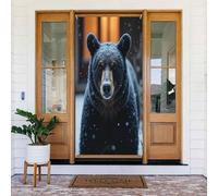 Decorazioni per porte - Primavera Estate Cool Bear Gunmetal Stampa No.249 Striscione per porta per davanti, cartello invernale autunnale copertura banner da appendere sfondo per esterni interni ed
