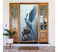 Decorazioni per porte - Primavera Estate Cool Rabbit Wing Print No.96 Striscione per porta per davanti, cartello invernale autunnale, sfondo da appendere per esterni e interni, decorazione da parete