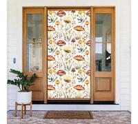 Decorazioni per porte - Primavera Estate Funghi Fiori Stampa Banner Porta per Anteriore, Inverno Autunno Cartello Copertura Banner Appeso Sfondo per Esterno Interno Eve Decorazione da Parete Forniture