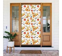 Decorazioni per porte - Primavera Estate Funghi Pomodoro Pizza Stampa Striscioni per porta per davanti, Invernale Autunno Segnale Copertura Banner Appeso Sfondo per Esterno Interno Eve Decorazione da