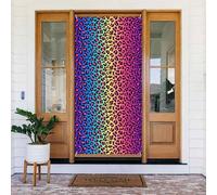 Decorazioni per porte - Primavera Estate Luminoso Leopardo Arcobaleno Stampa Striscione per Anteriore, Invernale Autunno Segnale Copertura Banner Appeso Sfondo per Esterni Interni Eve Decorazione da