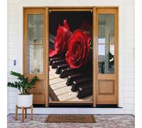 Decorazioni per porte - Primavera Estate Piano Rosa Rosso Stampa No.634 Striscione per porta per davanti, Invernale Autunno Segnale Copertura Banner Appeso Sfondo per Esterno Interno Eve Decorazione